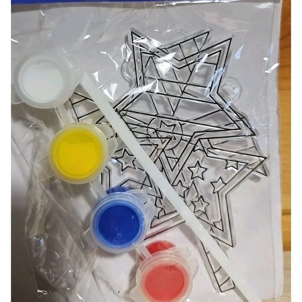 Kelly's Crafts Suncatcher Kit 2 Stars Suncatcher With Pant